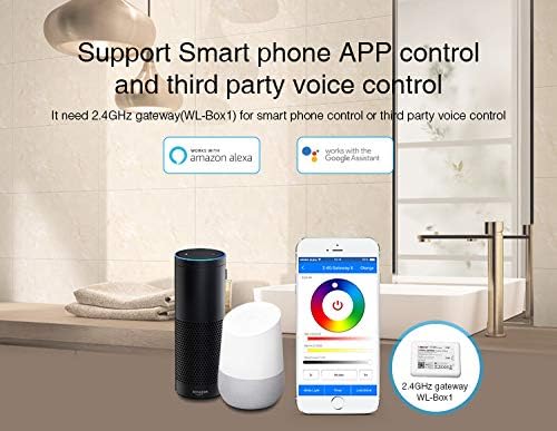 Multi-Color Smart LED Bulb 6W 2.4G Light, Mi-Light GU10 Dimmable RGB Plus CCT Smart Support Voice Control Colorful Milight Bulb, 1PCS