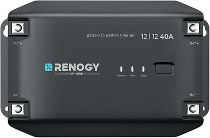 Renogy 40A DC-DC Battery Charger 12V Multi-Stage for Lithium/AGM/Gel