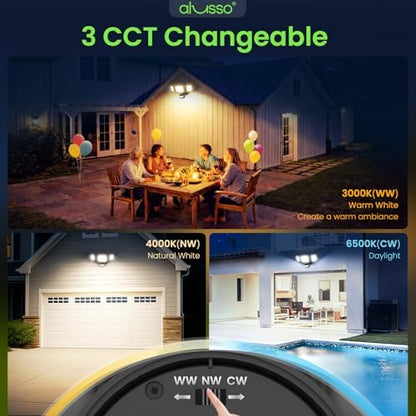 ALUSSO Motion Sensor Outdoor Lights, 40W 4500LM Flood Lights Outdoor 120V