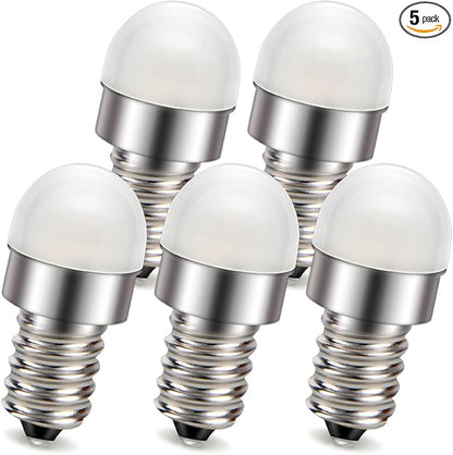 Ruiandsion E12 LED Interior Light Warm White 3030 8SMD Chipsets High Color Rendering for Light String Atmosphere Table Lamp Bedside Lamp Pack of 5