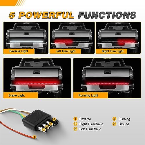 GOOACC 48"/49" Truck Tailgate Light Strip 90 LED Single Row Light