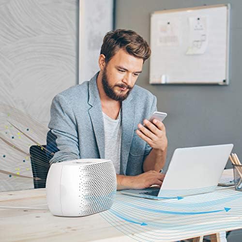 Pure Enrichment PureZone Breeze Tabletop 2-in-1 Air Purifier and True HEPA Filter, Cleans Air, Helps Alleviate Allergies, Removes Pet Hair, & Smoke - Ideal for Home, Bedroom, & Office Desktop Surfaces