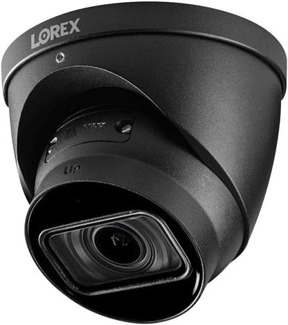 Lorex 4K (8MP) Motorized Varifocal Smart IP Dome Security Camera with Listen-in Audio and Real-Time 30FPS Recording - Black