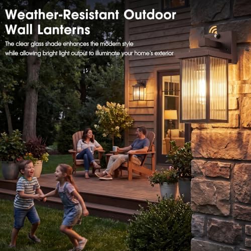 2-Pack 15-Inch Dusk to Dawn Outdoor Light, Oil-Rubbed Bronze Metal