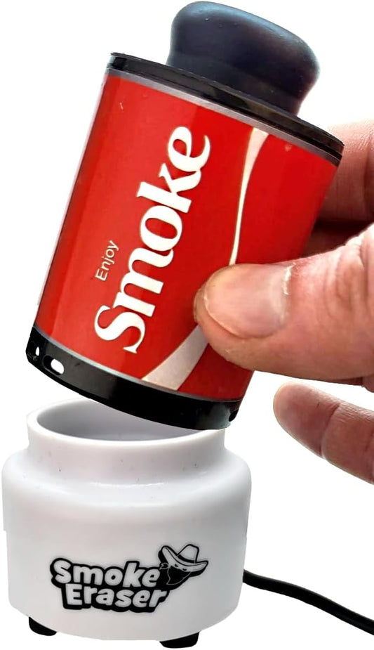 SmokeEraser | Erase All Expelled Smoke & Odor | Outlasts All Brands Via Unique Lifespan Controls | Whether For You or a Buddy, All Nearby Benefit Too (1 SE + Dock)