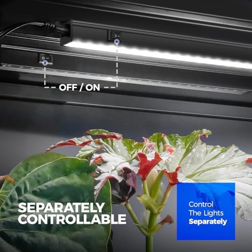 Barrina T5 Grow Lights for Indoor Plants, Full Spectrum, 1ft 5000K, 4 Packs