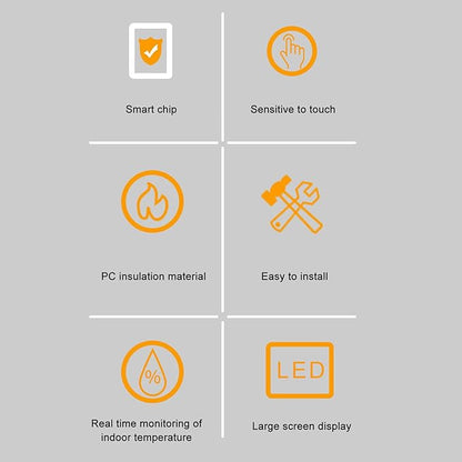Smart Electric Floor Heating Thermostat 16A AC85V‑250V Home Thermostat, Easy Installation and Accurate Temperature Control (White)