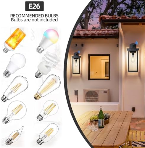 Dusk to Dawn Outdoor Wall Lights,Large Outdoor Sconce Lights,20 in