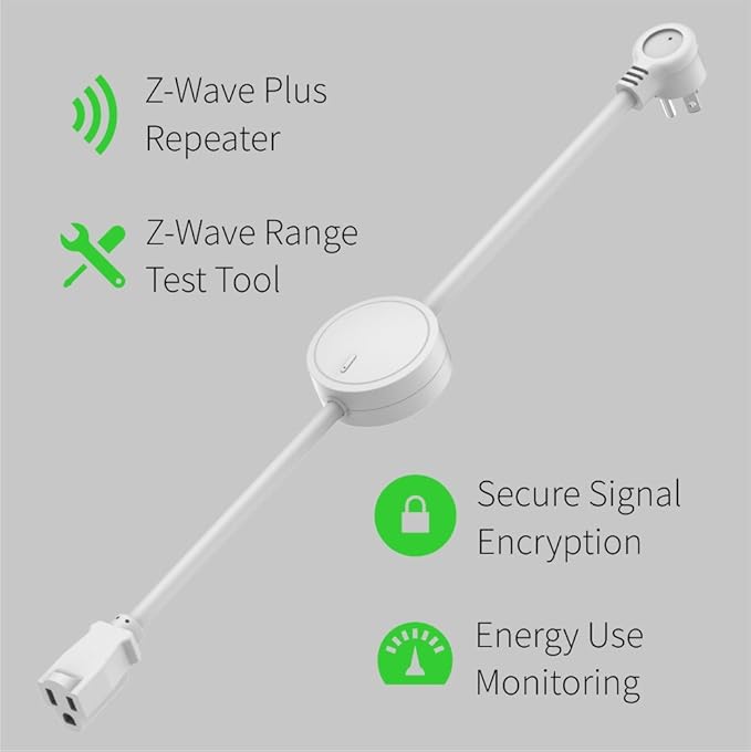 Zooz Z-Wave Plus Power Switch ZEN15 for 110V AC Units, Sump Pumps, Humidifiers, and More