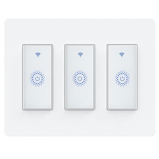 Smart Light Switch WiFi Switch Touch Wall Switch 3 Gang