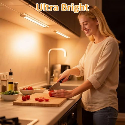 maylit Plug in Under Cabinet LED Light Bar, Ultra-Bright, Wired, 14 Inch