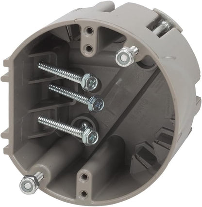 Southwire Electrical Box for Ceiling Fan, Light Fixture, 50lb Ceiling Fan and 75lb Light Fixture Support, Depth Adjustable, Gray, MSBFAN (Pack of 10)