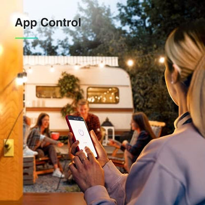 Smart Plug, WiFi Outlet Socket Compatible with Alexa Google Home, No Hub Required Surge Protection Plug, ETL Certified FCC Listed 120V 10A 2.4 GHz Wi-Fi Smart Outlet with Timer, 4 Pack