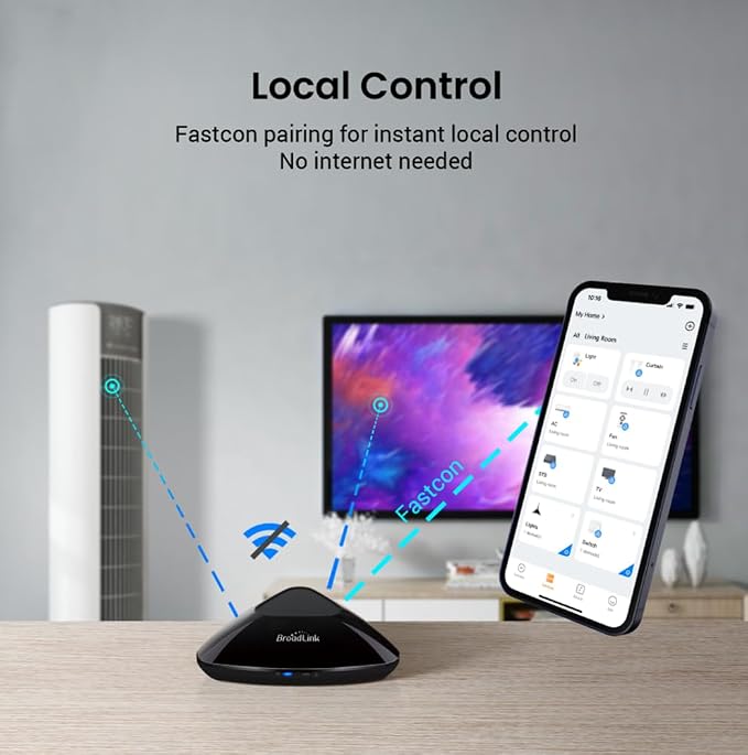 Broadlink RM MAX IR RF WiFi Universal Remote Smart Home Automation Compatible with Alexa and Google Home