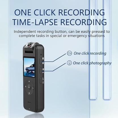 4K 30FPS UHD Wearable Body Cam, 1.4 Inch Screen, 6HR Battery, 64GB Included, JS-06B