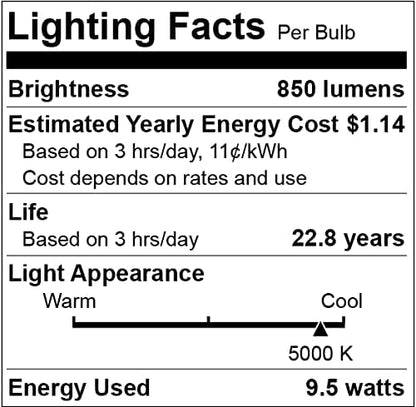 Qualilux Dusk to Dawn LED Light Bulbs Outdoor, Automatic On/Off, 60W Equivalent, Daylight 5000K, Energy Efficient 9.5W, 850 Lumen, A19, E26 Base, 4-Pack, HQ-H012