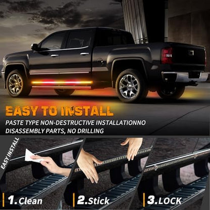 XRIDONSEN 2PCS 60 inch Running Board Strobe Lights Truck Emergency Lights