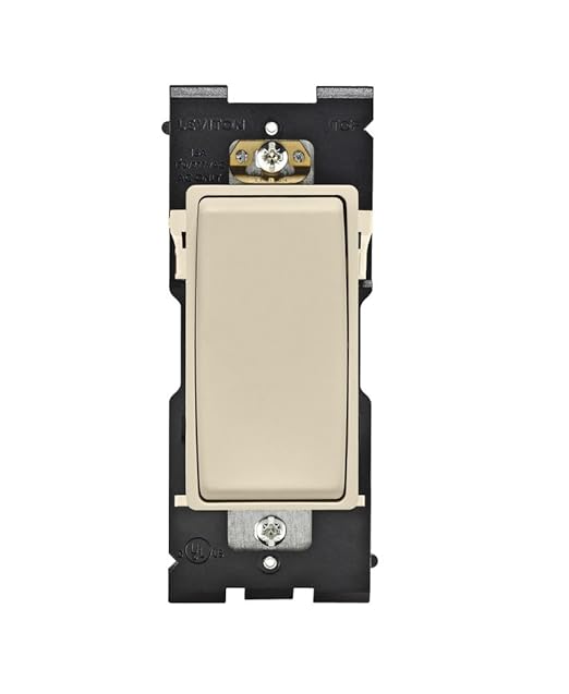 Leviton Renu Switch for Single Pole Applications, 15A-120/277VAC, RE151-WG, Whispering Wheat