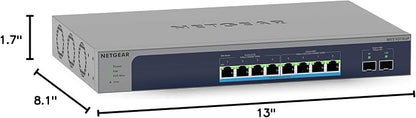 NETGEAR 10-Port 10G Multi-Gig PoE Ethernet Smart Managed Switch (MS510TXUP) | With 4 x 10G Ultra60 PoE++ & 4 x 2.5G Ultra60 PoE++ Ports @ 295W, 2 x 10G SFP+, Insight Cloud Management, Desktop/Rack Mount