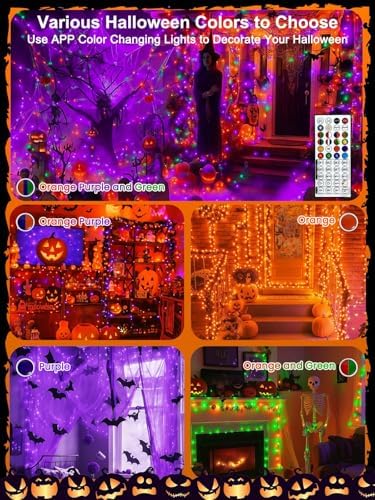 200 LED Smart RGB Color Changing String Lights APP & Remote for Halloween