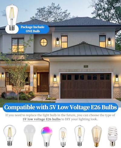17" Solar Porch Lights Outdoor, with Motion Sensor, 2 Packs, Black