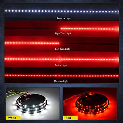 Nilight 60" Truck Tailgate Light Bar 108 LED Single Row Tailgate Light Strip & 50004R 120 Pcs/60 Pairs Quick Splice Wire Terminals T-Tap Self-Stripping