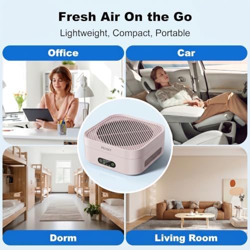 Air Purifiers for Home, 2 Filter, Plug-in, Quiet H13 True HEPA Purifier Car