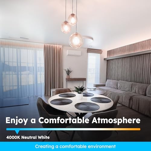 E12 G16.5 Globe LED Bulb, 4000K Neutral White Dimmable, 40W Equivalent