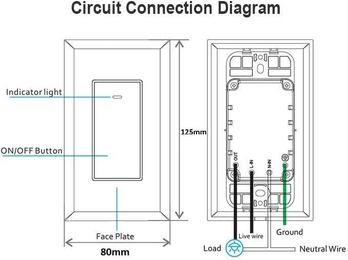 Switch (Matter) Smart Switch, App & Voice Control, Thread, Works with Apple Home, Alexa, Google Home, SmartThings, 100% Privacy, requires Thread Border Router, Neutral Wire Required