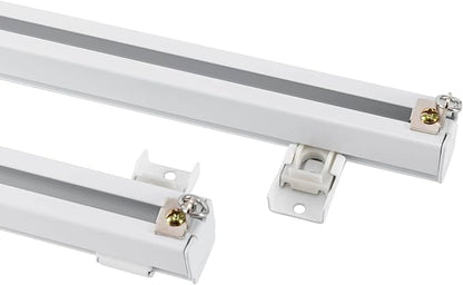 Heavy-Duty Ceiling Curtain Track Kit (3ft - 6ft), Curtain Track Ceiling Mount Room Divider Curtain Rod Aluminum Alloy Ceiling Track for Curtains Curtain Rod for Shower, Bedroom, Living Room