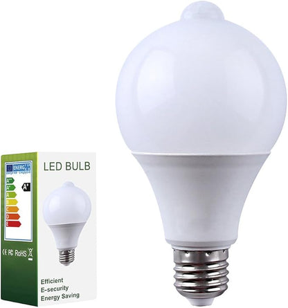 MIFXIN Motion Sensor Bulb Led E27 PIR Infrared Dusk to Dawn LED Light Bulb Detection Light Auto Switch Night Lights for Porch Patio Garage Stairs Lobby Carport Hallway Security (9w 810LM Cool White)