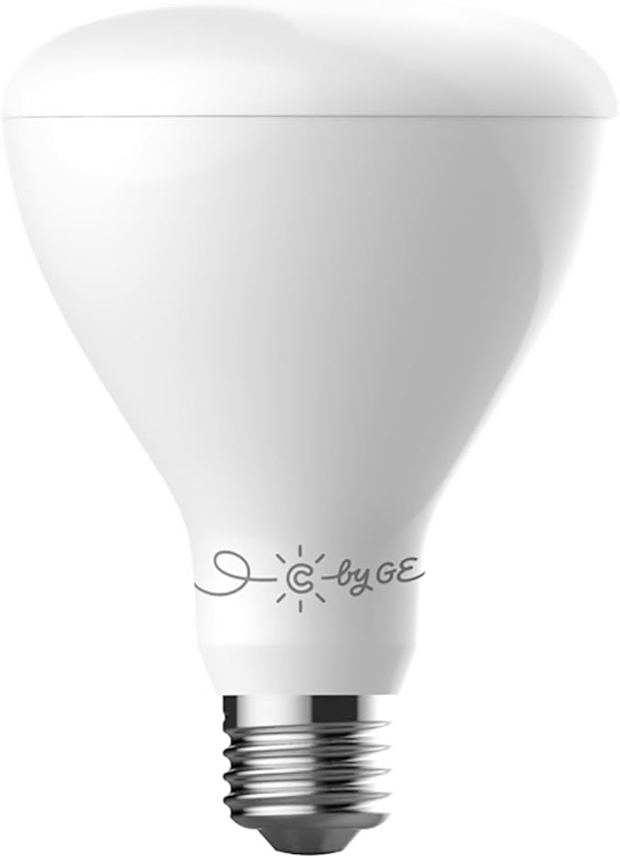 GE C C-Life Smart LED Tintable White Indoor Floodlight Light Bulbs, 1-Pack, Works with Alexa