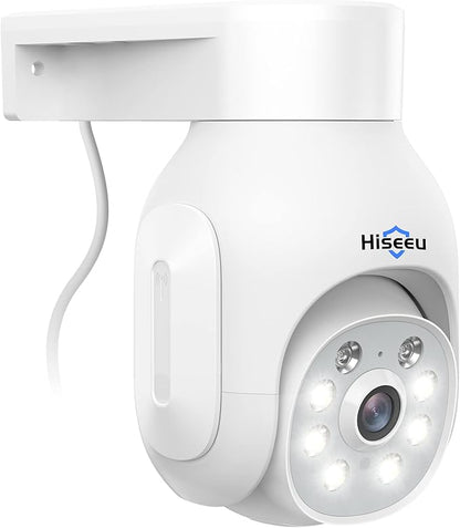 Hiseeu 5MP Wireless PTZ Security Camera System, Indoor Outdoor IP66 Waterproof WiFi Camera, 4K 10CH NVR, 2-Way Audio, Motion Detection Alarm, 24/7 Surveillance, 1TB Hard Drive (Plug-in Power Supply)