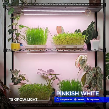 Barrina Grow Lights for Indoor Plants, 2ft 40W (4 x 10W), Linkable, 4 Packs