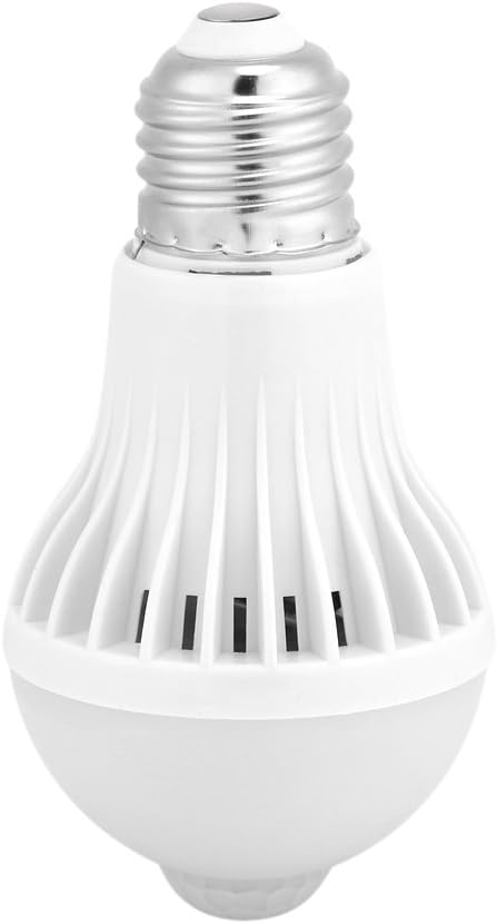 Keenso E27 Motion Sensor Light Bulb, Smart Infrared Sensor PIR LED Bulbs, Auto On/Off Night Light for Outdoor Indoor Stairs Garage Corridor(5W)