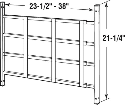 Segal S 4764 Fixed Window Guard – Adjustable Child Safety Window Guard Prevents Accidental Falls, Tamper Resistant Screws Included, Non-Egress, White, 23-1/2 to 38 In. W x 21-1/4 In. H (Single Pack)