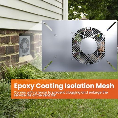 Abestorm 260CFM Crawl Space Ventilation Fan, IP-55 Rated Commercial Stainless Steel Vent Fan with Humidistat & Thermostat, 6.7 Inch Ventilator with Isolation Mesh for Crawlspace, Basement, Garage