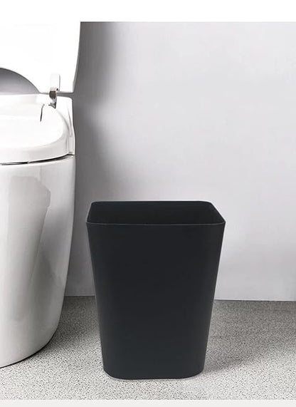 1.6 Gallon Small Trash Can Bathroom Wastebasket Garbage Can for Kitchen Office Bathroom,Pack of 2(1.6 Gallon(2 Pack), Black)