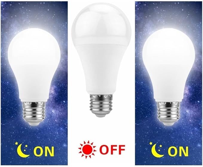 YSJX Lights, Pack of 1, LED Dusk to Dawn Bulb, AC85-265V 5W/7W/9W/12W E27 Outdoor Sensor Day/Night Light, Auto ON/Off Smart Lamps, Household Bulbs(5W)