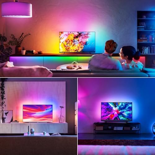 iNextStation 16.4FT Smart IC LED Strip Lights 5V USB RGB Neon Rope Lights
