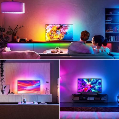 iNextStation 16.4FT Smart IC LED Strip Lights 5V USB RGB Neon Rope Lights