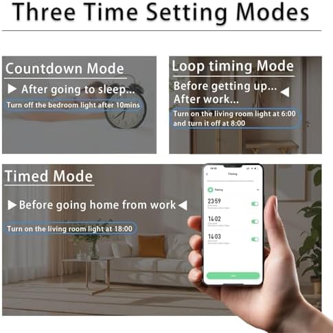 Smart Switch, 1-63A Adjustable WiFi Breaker(4 PCS) | Smart Life/Tuya APP Remote Control Monitor Voltage Power Energy, Compatible with Alexa Google Home, DIN Rail Mountable