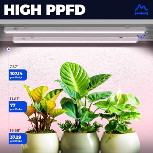 Barrina Grow Lights for Indoor Plants, 2ft 40W (4 x 10W), Linkable, 4 Packs