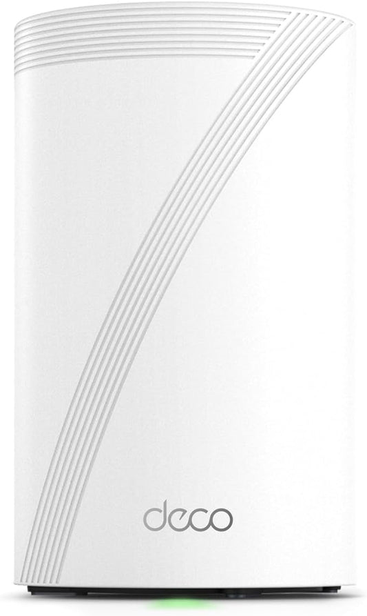 TP-Link Deco 7 Pro BE14000 Tri-Band Wi-Fi 7 Whole Home Mesh System | 8-Stream 14 Gbps | 10G WAN/LAN Port | Up to 8100 Sq.ft, 200 Devices Capacity | 320 MHz, HomeShield, AI-Roaming | BE67 1-Pack Router