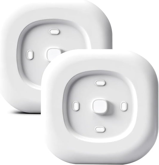 Wall Plate Cover Compatible with Ecobee Smart Thermostat Essential New 2025, Large Thermostat Trim Kit for Junction Box and Wall Hole Coverage, 5.9" x 5.9", Matte Tricorn White