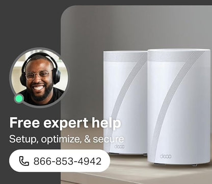 TP-Link Deco 7 Pro BE63 Tri-Band WiFi 7 BE10000 Whole Home Mesh System - 6-Stream 10 Gbps, 4x2.5G Ports Wired Backhaul, 4X Smart Internal Antennas, VPN, HomeShield, Free Expert Support (3-Pack)