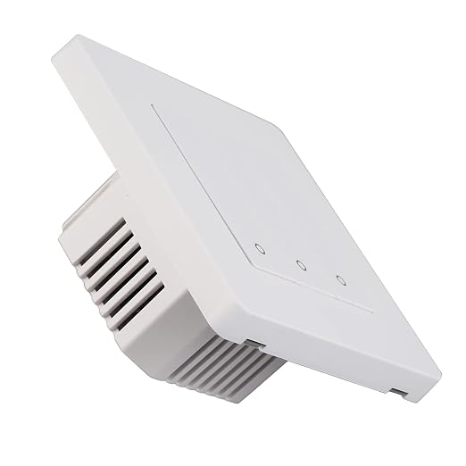 Jeanoko 3 Gang Smart Control Panel Compact Design Intelligent Switch for Home Automation System PVC Material (White)