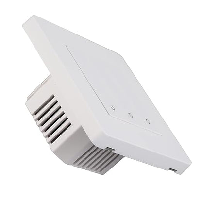 Jeanoko 3 Gang Smart Control Panel Compact Design Intelligent Switch for Home Automation System PVC Material (White)
