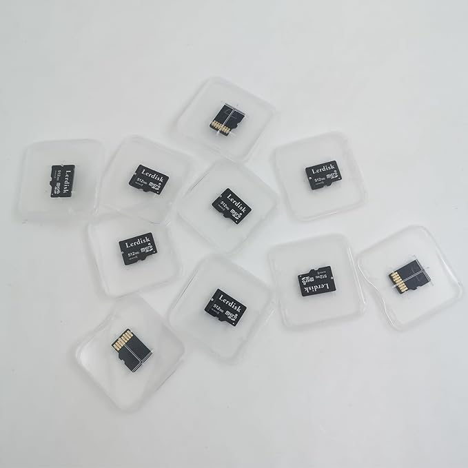 Factory Wholesale Micro SD Card 512MB (0.5GB) Pack of 10 in Bulk Low Capacity for MP3/Old Phones/Small Files Only -Not for Cameras/Dashcams/GB Devices