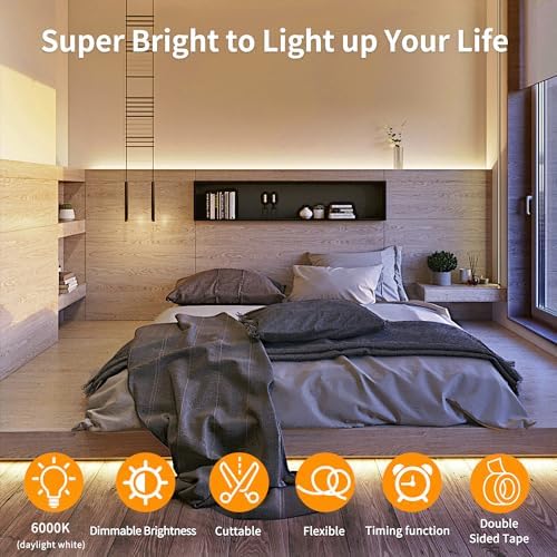 COB LED Strip Lights 32.8ft,3000K DC 24V Dimmable Warm White